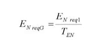 Fórmula para calcular la energía histerética normalizada